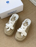 共跡gongji【艾米同款】2025新款一腳蹬懶人鞋加絨棉拖鞋保暖休閑板鞋女鞋 奶油卡其 35 （228mm） 曬單實(shí)拍圖