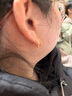 周六福（ZLF）  黃金耳飾女款5G金亮面圓珠圓環(huán)耳環(huán)耳飾流年 計(jì)價(jià) 0.79g 曬單實(shí)拍圖