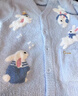 嫚熙（EMXEE）音樂(lè )兔家居服兩件套孕婦睡衣半邊絨保暖家居服秋冬兩件套裝 海豚藍 XL 曬單實(shí)拍圖