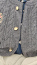 Navigare意大利小帆船全羊毛長(cháng)袖針織開(kāi)衫保暖毛衣2334094508 灰 S 曬單實(shí)拍圖