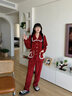 魅卿紅色睡衣結婚新婚情侶套裝冬季珊瑚絨本命年秋冬款男女款大碼冬天 S-4337,C-4337 L【女100-120斤】 曬單實(shí)拍圖