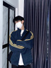 gxmy美式復古三條杠立領(lǐng)衛衣男士運動(dòng)套裝春秋季一套帥氣學(xué)生兩件套潮 藏青衛衣+藏青衛褲 【兩件裝】 XL 曬單實(shí)拍圖