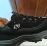斯凱奇（Skechers）女鞋春秋2025新款黑色熊貓鞋輕便休閑鞋厚底增高老爹鞋運動(dòng)鞋女 11930-BBK 38 曬單實(shí)拍圖