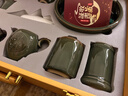 茗石齋景德鎮功夫茶具套裝家用輕奢高檔陶瓷辦公室用泡茶壺茶杯整套禮盒 龍泉窯12頭刻畫(huà)款【恰意逍遙】 曬單實(shí)拍圖