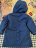 戴維貝拉（DAVE＆BELLA）女童棉服外套防水兒童夾棉棉衣連帽男寶寶外衣冬季圣誕小童衣服 藏青色【現貨】 120 cm（建議身高110-120cm） 曬單實(shí)拍圖