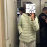 坦博爾輕薄羽絨服女短款連帽百搭休閑秋冬女士外套 清水綠 M(165) 曬單實拍圖