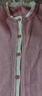 恒源祥100%純羊絨假兩件開衫女拼色圓領(lǐng)長(zhǎng)袖羊絨衫外套寬松甜美外搭毛衣 粉色 2XL【建議130-140斤】 曬單實(shí)拍圖