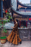 三吉黑花【渡清歡】新中式國風(fēng)秋冬連衣裙2024新款高級感穿搭詫寂 黑金  黑金  M 曬單實拍圖