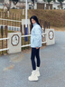 卓詩尼厚底小白鞋女2025秋季新款新款學(xué)院青秋透氣百搭運(yùn)動女鞋休閑板鞋 米白色 37 曬單實(shí)拍圖