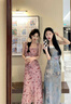 多想余夏季裙子吊帶連衣裙碎花純欲長(cháng)裙高級感海邊穿搭沙灘裙度假小個(gè)子 粉紅碎花吊帶連衣裙 M 【建議90-100斤】 曬單實(shí)拍圖