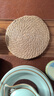 日式亞麻隔熱墊防燙防滑靜音餐桌墊花瓶碗盤(pán)墊子盤(pán)墊餐墊茶水杯墊 圓形直徑18cm兩片 曬單實(shí)拍圖
