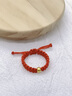 老鳳祥轉(zhuǎn)運(yùn)珠黃金戒指女足金活口戒七夕情人節(jié)禮物送女友老婆生日 足金圓珠手繩戒指-紅 曬單實(shí)拍圖