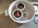 班貝特BAMBETEL德國品牌陶瓷隔水燉鍋多功能電燉盅家用嬰兒寶寶輔食鍋 陶瓷2.5L燉鍋 大燉盅+3小膽 24cm 曬單實(shí)拍圖