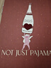 Not Just Pajama小貓系列真絲睡衣套裝可外穿情侶款2件套 黑色 S 曬單實拍圖
