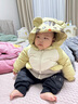 巴拉巴拉寶寶羽絨服男童童裝嬰兒秋冬連帽外套保暖造型可愛(ài)時(shí)髦萌 茶灰20701 白鴨絨 73cm 曬單實(shí)拍圖