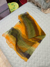 石話(huà)石說(shuō) 真絲絲巾秋款洋氣時(shí)尚百搭春秋冬季女士新款桑蠶絲圍巾長(cháng)款紗巾 黃綠相間 曬單實(shí)拍圖