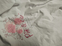品彩（PinCai）短袖t恤女夏季玫瑰撞印花時(shí)尚優(yōu)雅寬松圓領(lǐng)上衣 P144T1657 曬單實(shí)拍圖