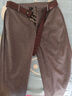 巴魯特【雙色混紡】男士休閑褲暗紋肌理休閑直筒褲子春秋新款長(cháng)褲 棕色 31 （170/80A） 曬單實(shí)拍圖