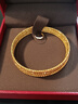 中國(guó)黃金（CHINA GOLD）足金閃耀蹦迪珠珠彈簧圈記憶黃金手鐲送女友老婆七夕節(jié)情人節(jié)禮物 5圈彈簧記憶手鏈金重約9.4g 曬單實(shí)拍圖