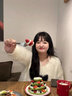 風(fēng)采兔 毛衣女2024秋冬新款奶fufuV領(lǐng)貓咪馬海毛加厚慵懶水貂絨潮針織衫 白色 均碼 曬單實(shí)拍圖