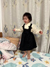 G.DUCKKIDS童裝女童套裝春秋2025新款兒童套裝裙洋氣寶寶衣服女孩背帶裙套裝 黑色 100 適合身高90-100cm年齡3-4歲 曬單實(shí)拍圖