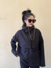 lagogo【運(yùn)動(dòng)輕戶外】登山工裝風(fēng)外套女拉谷谷2025春新款休閑上衣 黑色 M 曬單實(shí)拍圖