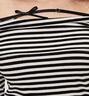 ONLY簡(jiǎn)約休閑氣質(zhì)條紋一字領(lǐng)修身T恤女|124102005 H19 黑白條紋 S 160/80A 曬單實(shí)拍圖