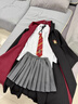 愛邁尼女童百褶裙春秋2025新款兒童學(xué)院風(fēng)短裙小女孩時髦裙子灰色半身裙 4308灰色百褶裙 150 cm 曬單實拍圖