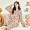 芬騰（FENTENG）睡衣女純棉新品卡通開(kāi)衫透氣家居服套裝 曬單實(shí)拍圖