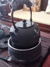 漢帝唐韻（HDTYU）日本原裝進(jìn)口鐵壺京都彈珠鑄鐵壺高端茶具純手工砂鐵壺燒水泡茶壺 鐵包銀-風(fēng)云套裝 1.2L 曬單實(shí)拍圖