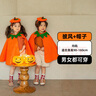 歐妮姿萬(wàn)圣節服裝兒童披風(fēng)道具裝飾品萬(wàn)圣節裝飾cosplay演出服南瓜服 曬單實(shí)拍圖