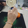 中國(guó)黃金（CHINA GOLD）四葉草黃金手鏈女足金半鐲和田玉鐲七夕情人節(jié)禮物送女朋友老婆 幸運(yùn)四葉草和田玉半鐲【紀(jì)念品】 曬單實(shí)拍圖
