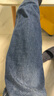 ChlqeKeith廣州新塘牛仔褲男士春秋季男褲高端寬松直筒彈力闊腿休閑褲子秋冬 602藍色 32 曬單實(shí)拍圖