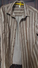 潮與共英倫雅痞復古條紋襯衫男長(cháng)袖春秋款潮流寬松美式休閑襯衣男士外套 咖啡 2XL 建議【160-180】斤 曬單實(shí)拍圖