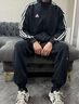 阿迪達斯 （adidas）男子經(jīng)典三條紋休閑舒適運動防風(fēng)拼接百搭休閑潮流寬松夾克外套 TR30JT-BW 【新款logo】 M 曬單實拍圖