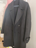 GXG男裝長(cháng)款毛呢大衣黑色冬2024年新品 黑色 165/S 曬單實(shí)拍圖