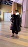 高梵黑金兒童鵝絨服4.0童裝羽絨服官方旗艦長(cháng)款男女童連帽親子羽絨服 曜石黑 120 曬單實(shí)拍圖