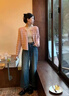 Jret牛仔褲女春夏新款小個子高腰寬松顯瘦直筒垂感九分闊腿褲 復古藍 S 曬單實拍圖
