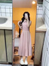 伊離姿2025小香風粉色背心連衣裙子女春秋季富家千金感穿搭一整套裝長裙 黑色外套+粉色連衣裙【套裝】【 M 45/55kg 【小個子穿搭】 曬單實拍圖