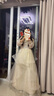 唐努烏（Tang Nu wu）高端法式晚禮服女畢業(yè)新款成人禮服演出服宴會氣質(zhì)聲樂藝考長裙 香檳色【長袖】 M 【95-105斤】 曬單實拍圖