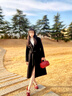 卓詩尼紅色瑪麗珍高跟鞋女2025年秋新款法式小皮鞋珍珠粗跟單鞋女 紅色 37 曬單實拍圖
