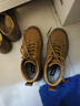 百麗（Belle）復古擦色休閑鞋男牛皮厚底高幫板鞋A1332DD3 黃棕絨里 40 (250mm) 曬單實(shí)拍圖