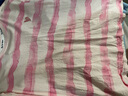 左西女童T恤長袖純棉兒童條紋秋裝2025新款女孩超好看打底衫上衣 粉色條 140 建議身高140cm左右 曬單實拍圖