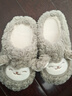 名創(chuàng)優(yōu)品（MINISO）小綿羊咩咩棉拖鞋女冬季新款包跟保暖家居室內(nèi)厚底月子毛毛拖鞋 深灰【半包跟款】 38-39 (260mm) 【適合37/38碼穿】 曬單實拍圖