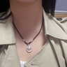 中國黃金（CHINA GOLD）轉(zhuǎn)運銅錢珠足銀項鏈女士平安扣吊墜七夕情人節(jié)禮物送女友老婆生日 乾坤圈銅錢珠編繩項鏈-京速達 曬單實拍圖