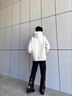肯奈迪微喇牛仔褲男士秋冬款高街復古vibe修身直筒拉鏈彎刀休閑長褲子男 黑色-牛仔褲-褲腳拉鏈星星款 XL 【162-170cm】 曬單實拍圖