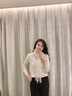 瑪麗亞·古琦（MARJA KURKI）純色羊毛圍巾女冬季禮盒裝 意大利進(jìn)口羊羔毛女士圍脖百搭保暖 米黃色 曬單實(shí)拍圖