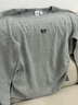 蓋璞Gap女裝2025秋季新款logo刺繡修身抽褶長袖T恤休閑上衣834688 淺灰色 M (165/88A) 亞洲尺碼 曬單實(shí)拍圖