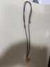 芯奢黃金吊墜掛繩手工編織項鏈繩子玉石玉佩八寶羅盤(pán)掛脖掛飾繩男女款 黑色2mm 曬單實(shí)拍圖