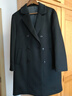 卓凡尼·華倫天奴（GIOVANNI VALENTINO）100%羊毛中長(cháng)款毛呢大衣外套商務(wù)休閑男裝雙排扣西裝領(lǐng)上衣黑色S 曬單實(shí)拍圖
